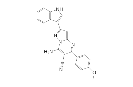 7-amino-2-(1H-indol-3-yl)-5-(4-methoxyphenyl)pyrazolo[1,5-a]pyrimidine-6-carbonitrile
