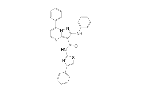 7-Phenyl-2-(phenylamino)-N-(4-phenylthiazol-2-yl)pyrazolo[1,5-a]pyrimidine-3-carboxamide