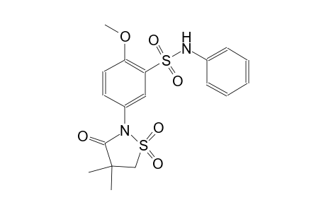 benzenesulfonamide, 5-(4,4-dimethyl-1,1-dioxido-3-oxo-2-isothiazolidinyl)-2-methoxy-N-phenyl-