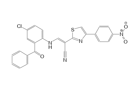 (2E)-3-(2-benzoyl-4-chloroanilino)-2-[4-(4-nitrophenyl)-1,3-thiazol-2-yl]-2-propenenitrile