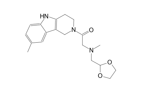 N-(1,3-dioxolan-2-ylmethyl)-N-methyl-2-(8-methyl-1,3,4,5-tetrahydro-2H-pyrido[4,3-b]indol-2-yl)-2-oxoethanamine
