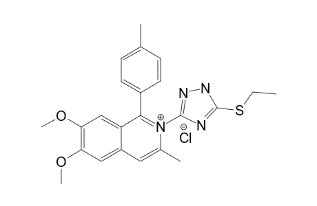 6,7-DIMETHOXY-3-METHYL-1-(4-METHYLPHENYL)-2-(5-ETHYLTHIO-1,2,4-TRIAZOL-3-YL)-ISOQUINOLINIUM-CHLORIDE