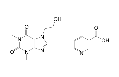 7-(2-hydroxyethyl)theophylline, mononicotinate