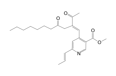 MONASNICOTINATE-C;METHYL-4-[(E)-2-ACETYL-4-OXOUNDEC-1-ENYL]-6-[(E)-PROP-1-ENYL]-NICOTINATE