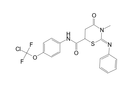 3-Methyl-4-oxo-2-phenylimino-[1,3]thiazinane-6-carboxylic acid [4-(chloro-difluoro-methoxy)-phenyl]-amide
