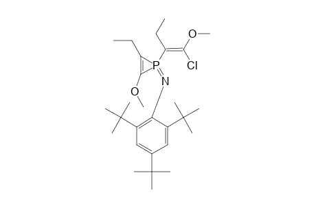 Z-1-(2,4,6-TRI-TERT.-BUTYLPHENYLAMINO)-1-(1-METHOXY-1-CHLOROBUTEN-2-YL)-2-ETHYL3-METHOXY-LAMBDA-(5)-PHOSPHIRENE