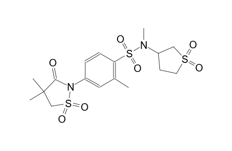 benzenesulfonamide, 4-(4,4-dimethyl-1,1-dioxido-3-oxo-2-isothiazolidinyl)-N,2-dimethyl-N-(tetrahydro-1,1-dioxido-3-thienyl)-