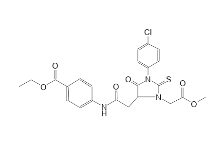 1-imidazolidineacetic acid, 3-(4-chlorophenyl)-5-[2-[[4-(ethoxycarbonyl)phenyl]amino]-2-oxoethyl]-4-oxo-2-thioxo-, methyl ester