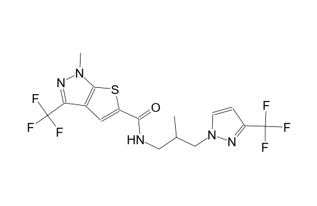 1-methyl-N-{2-methyl-3-[3-(trifluoromethyl)-1H-pyrazol-1-yl]propyl}-3-(trifluoromethyl)-1H-thieno[2,3-c]pyrazole-5-carboxamide