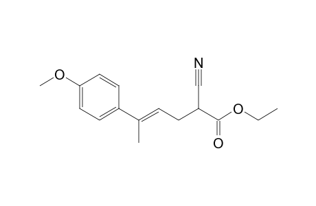 2-Cyano-5-(4'-methoxyphenyl)hex-4-enoic acid ethyl ester