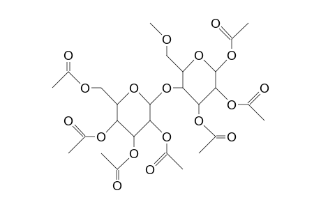 1,2,3-Tri-O-acetyl-4-O-(2,3,4,6-tetra-O-acetyl-A-D-glucopyranosyl)-6-O-methyl-B-D-glucopyranose