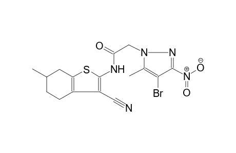 2-(4-bromo-5-methyl-3-nitro-1H-pyrazol-1-yl)-N-(3-cyano-6-methyl-4,5,6,7-tetrahydro-1-benzothien-2-yl)acetamide