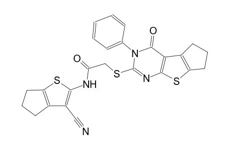 acetamide, N-(3-cyano-5,6-dihydro-4H-cyclopenta[b]thien-2-yl)-2-[(3,5,6,7-tetrahydro-4-oxo-3-phenyl-4H-cyclopenta[4,5]thieno[2,3-d]pyrimidin-2-yl)thio]-