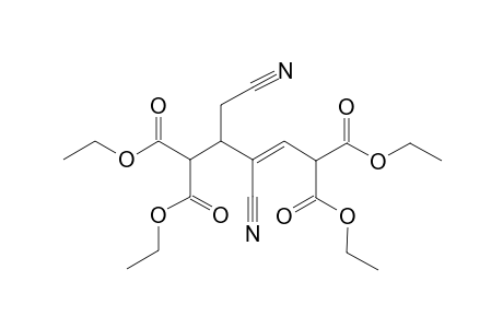 DIETHYL-E-4-CYANO-5-CYANOMETHYL-2,6-BIS-(ETHOXYCARBONYL)-3-HEPTEN-DIOIC-ACID