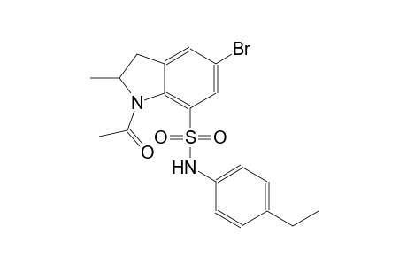 1H-indole-7-sulfonamide, 1-acetyl-5-bromo-N-(4-ethylphenyl)-2,3-dihydro-2-methyl-