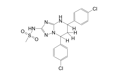 N-[5,7-bis(4-chlorophenyl)-4,5,6,7-tetrahydro[1,2,4]triazolo[1,5-a]pyrimidin-2-yl]methanesulfonamide