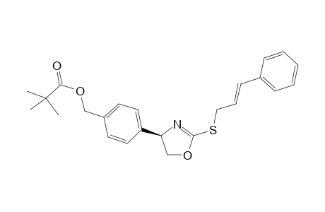 2-[(E)-(2-Propen-3-phenyl-1-yl)thio)]-(4S)-4-trimethylacetoxymethylphenyloxazoline