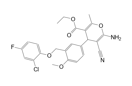ethyl 6-amino-4-{3-[(2-chloro-4-fluorophenoxy)methyl]-4-methoxyphenyl}-5-cyano-2-methyl-4H-pyran-3-carboxylate