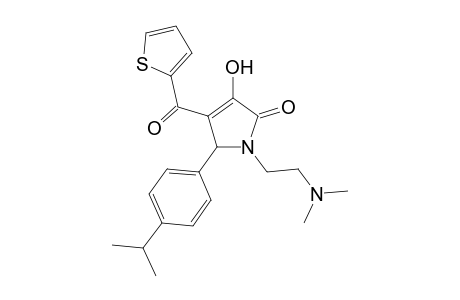 1-(2-Dimethylaminoethyl)-4-hydroxy-2-(4-propan-2-ylphenyl)-3-(thiophene-2-carbonyl)-2H-pyrrol-5-one