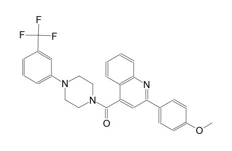 methyl 4-[4-({4-[3-(trifluoromethyl)phenyl]-1-piperazinyl}carbonyl)-2-quinolinyl]phenyl ether