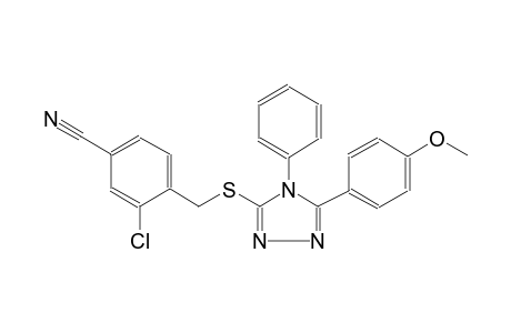 3-chloro-4-({[5-(4-methoxyphenyl)-4-phenyl-4H-1,2,4-triazol-3-yl]sulfanyl}methyl)benzonitrile