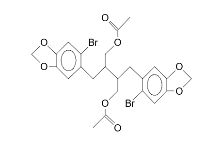 (2R,3R)-2,3-Bis(6-bromo-3,4-methylenedioxy-benzyl)-1,4-butanediol diacetate