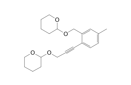 Tetrahydro-2-{[3-(4-methyl-2-{[(tetrahydro-2H-pyran-2-yl)oxy]methyl}phenyl)-2-propynyl]oxy}-2H-pyran