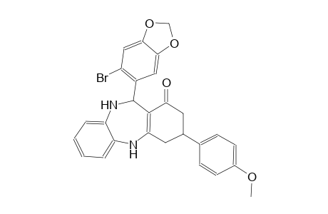 11-(6-bromo-1,3-benzodioxol-5-yl)-3-(4-methoxyphenyl)-2,3,4,5,10,11-hexahydro-1H-dibenzo[b,e][1,4]diazepin-1-one