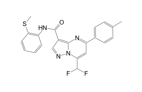 7-(difluoromethyl)-5-(4-methylphenyl)-N-[2-(methylsulfanyl)phenyl]pyrazolo[1,5-a]pyrimidine-3-carboxamide