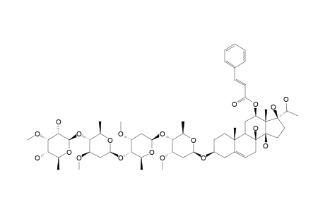 #8;12-BETA-O-CINNAMOYL-SARCOSTIN-3-O-6-DEOXY-3-O-METHYL-BETA-D-ALLOPYRANOSYL-(1->4)-BETA-D-OLEANDROPYRANOSYL-(1->4)-BETA-D-CYMAROPYRANOSYL-(1->4)-BETA-D-CYMARO