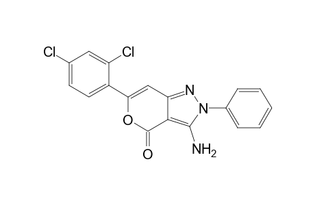 3-Amino-6-(2,4-dichlorophenyl)-2-phenyl-4-oxo-4H-pyrano[4,3-c]pyrazole