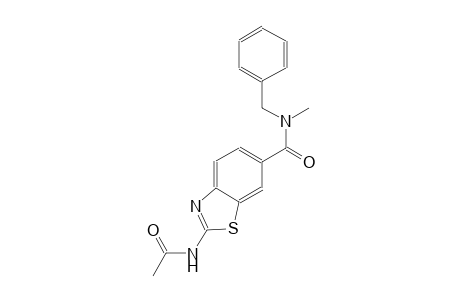 6-benzothiazolecarboxamide, 2-(acetylamino)-N-methyl-N-(phenylmethyl)-