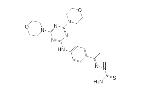 (1E)-1-(4-{[4,6-di(4-morpholinyl)-1,3,5-triazin-2-yl]amino}phenyl)ethanone thiosemicarbazone