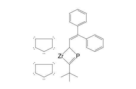 3-Zircona-1-phosphacyclobut-1-ene, .bis(.eta.-5-cyclopentadienyl)-2-t-butyl-4-(2,2-diphenylethenyl)-