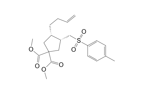 cis-Methyl 3-(3-buten-1-yl)-4-p-toluenesulfonylmethyl-cyclopentane-1,1-dicarboxylate