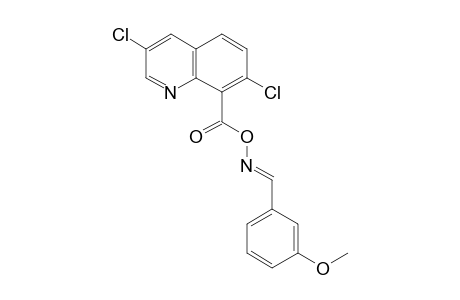 Benzaldehyde, 3-methoxy-, O-[(3,7-dichloro-8-quinolinyl)carbonyl]oxime, (E)-