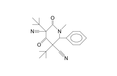 3,5R-Di-tert-butyl-1-methyl-2,4-dioxo-6c-phenyl-piperidine-3,5-dicarbonitrile