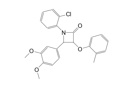 1-(2-Chlorophenyl)-4-(3,4-dimethoxyphenyl)-3-(2-methylphenoxy)-2-azetidinone