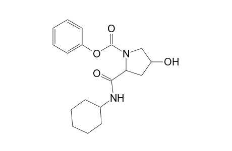 Pyrrolidine-1-carboxylic acid, 2-cyclohexylaminocarbonyl-4-hydroxy-, phenyl ester