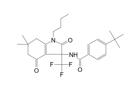 4-tert-butyl-N-[1-butyl-6,6-dimethyl-2,4-dioxo-3-(trifluoromethyl)-2,3,4,5,6,7-hexahydro-1H-indol-3-yl]benzamide