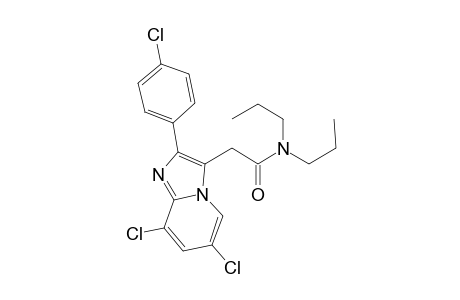 2-[6,8-bis(chloranyl)-2-(4-chlorophenyl)imidazo[1,2-a]pyridin-3-yl]-N,N-dipropyl-ethanamide