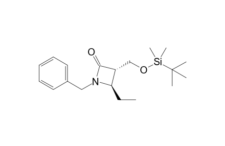 trans-1-Benzyl-3-(tert-butyldimethylsilyloxymethyl)-4-ethylazetidin-2-one