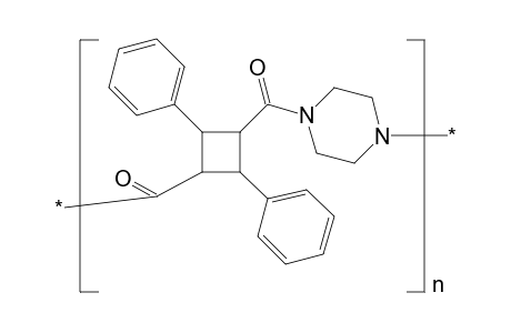 Poly(piperazine truxillic amide), polyamide from piperazine and 2,4-diphenyl-1,3-dicarboxycyclobutane