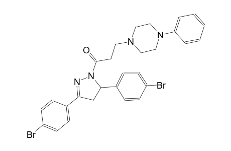 1-{3-[3,5-bis(4-bromophenyl)-4,5-dihydro-1H-pyrazol-1-yl]-3-oxopropyl}-4-phenylpiperazine