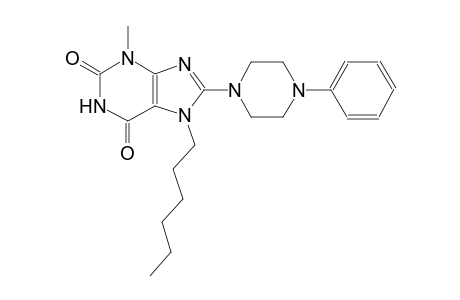 7-hexyl-3-methyl-8-(4-phenyl-1-piperazinyl)-3,7-dihydro-1H-purine-2,6-dione