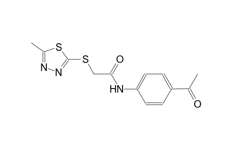 N-(4-acetylphenyl)-2-[(5-methyl-1,3,4-thiadiazol-2-yl)sulfanyl]acetamide