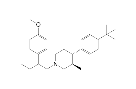 trans-3-Methyl-4-(4-tert-butyl-phenyl)-1-(2-(4-anisyl-butyl)-piperidine