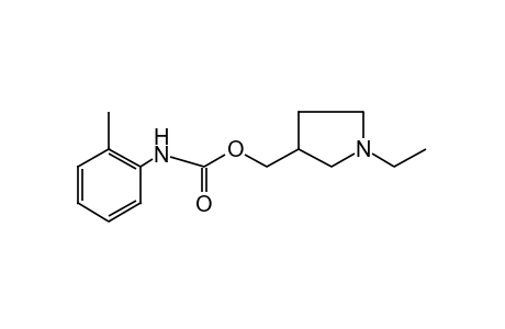 o-METHYLCARBANILIC ACID, (1-ETHYL-3-PYRROLIDINYL)METHYL ESTER