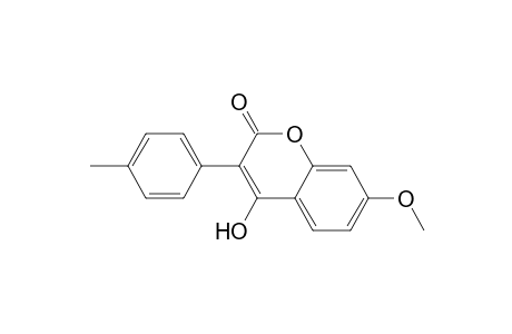 2H-1-Benzopyran-2-one, 4-hydroxy-7-methoxy-3-(4-methylphenyl)-