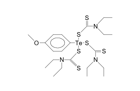 4-Methoxy-phenyltellurium tris(diethyl-dithiocarbamate)